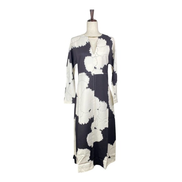 Meimeij Print Long Sleeve Dress Small